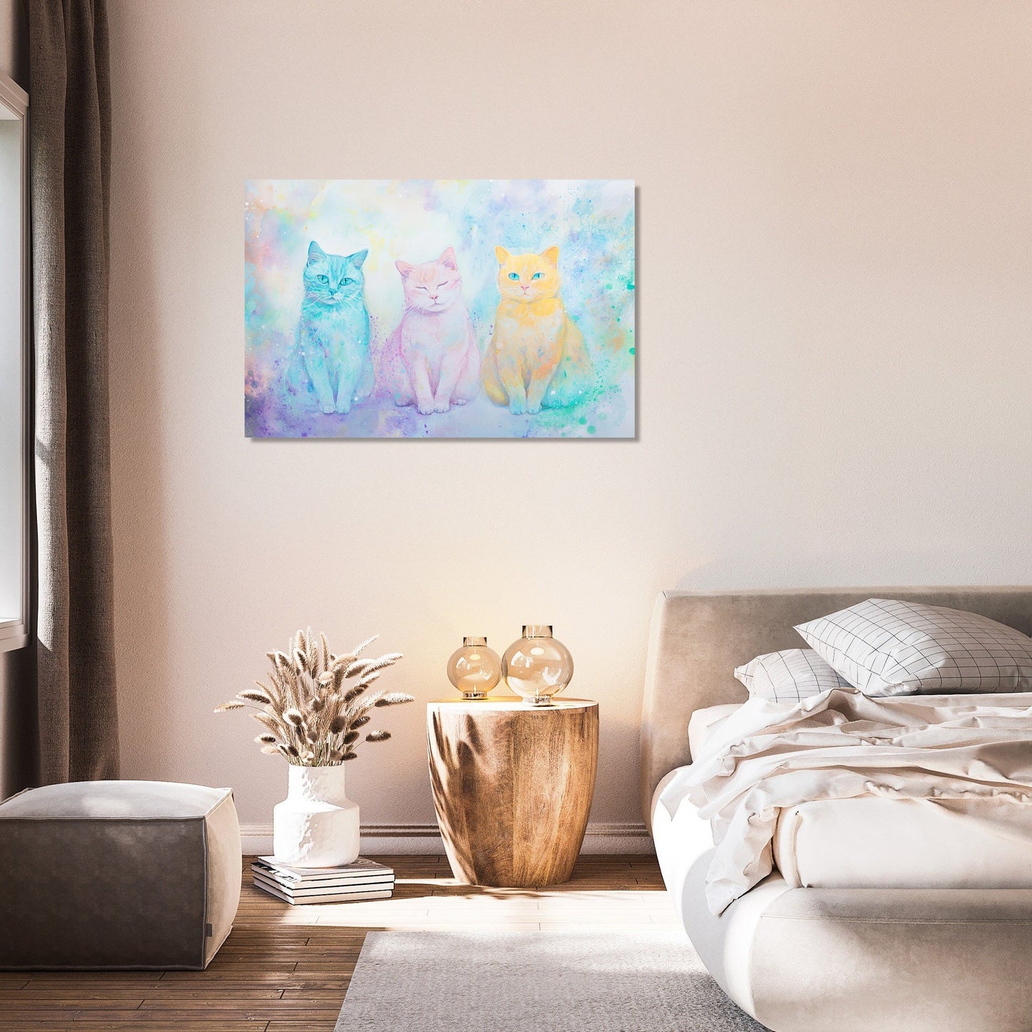 Tricolour Cats Canvas