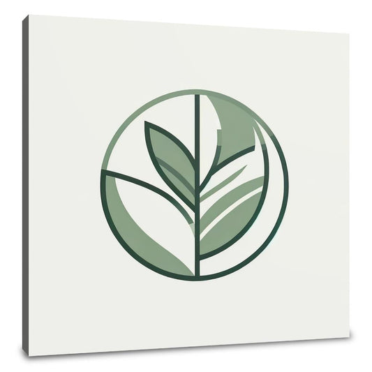 Geometric Leaf Canvas