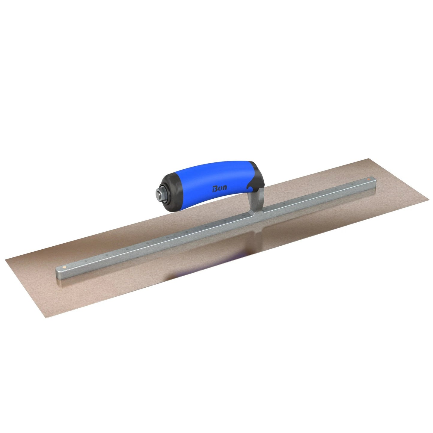 Bon Tool Golden Stainless Steel Square End Finish Trowel - Long Shank - Comfort Wave Handle