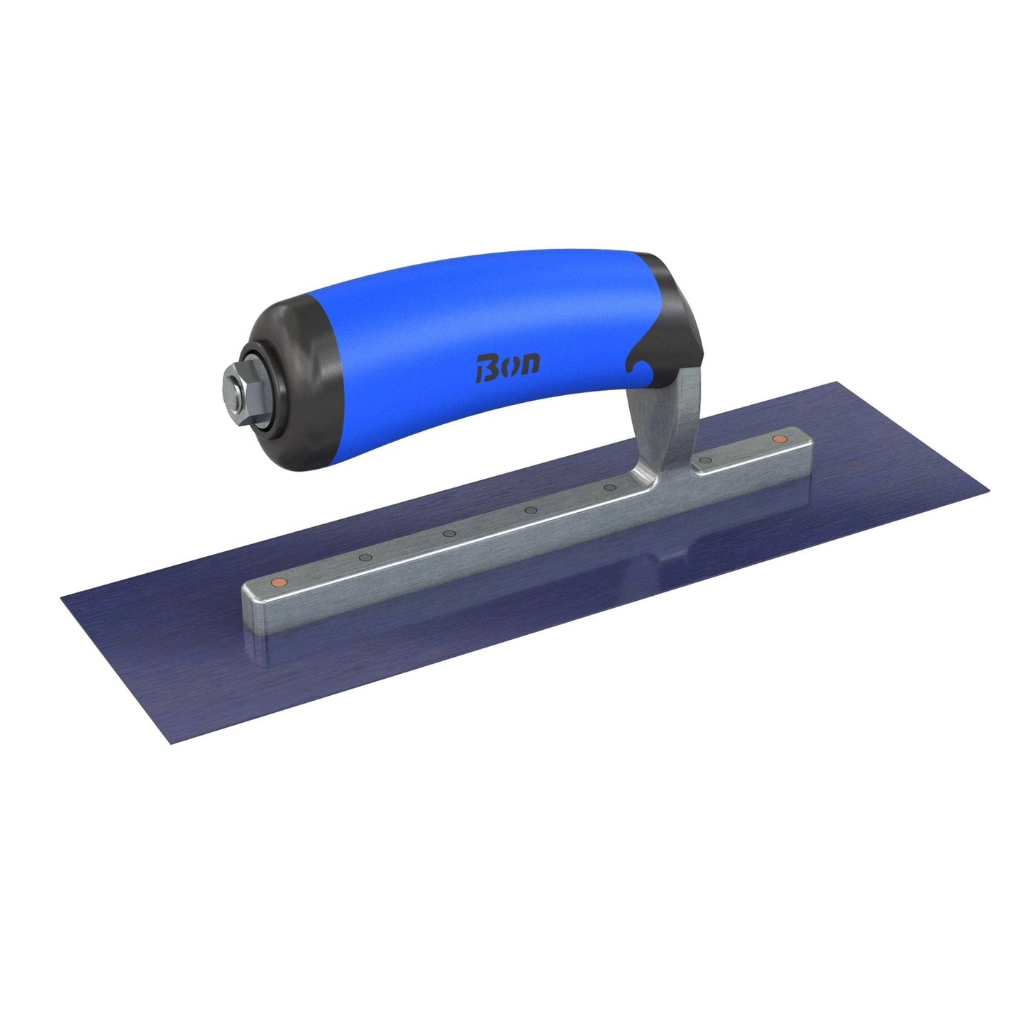 Bon Tool Blue Steel Square End Finish Trowel - Camel Back Wood Handle