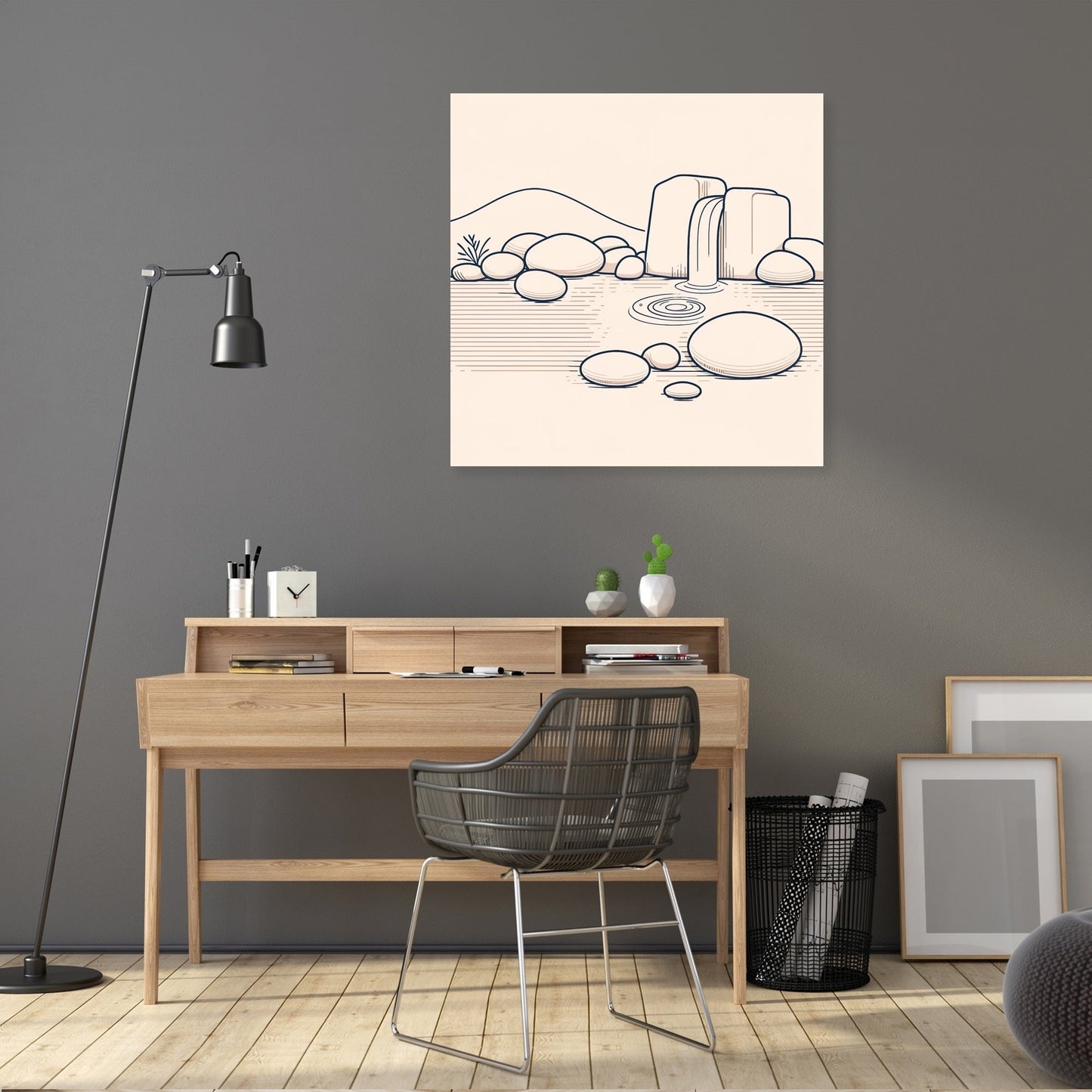 Zen Garden in Pastel Canvas