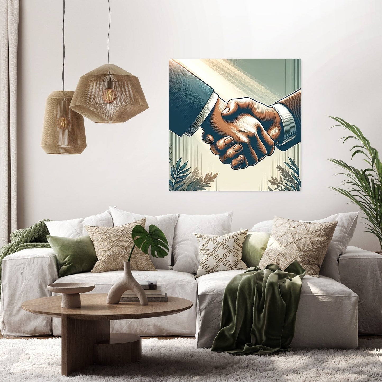 Trustful Handshake Canvas