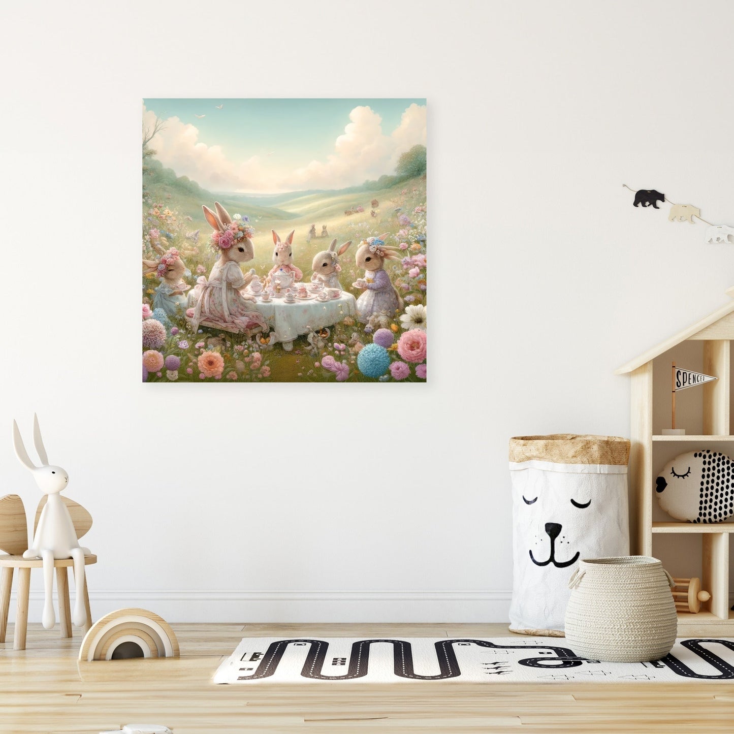 Rabbits' Tea Party Canvas