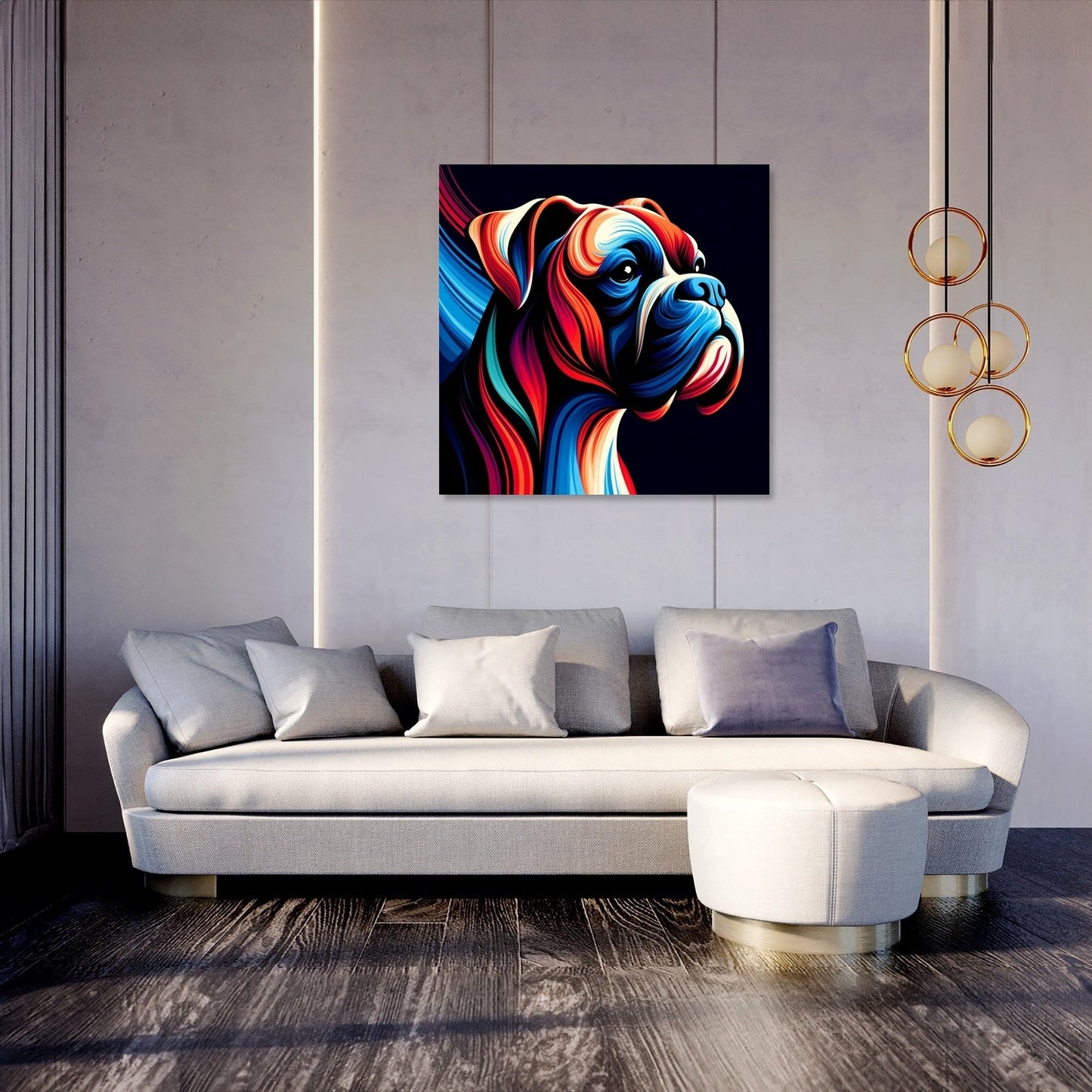 Abstract Boxer Emotional Landscape Canvas