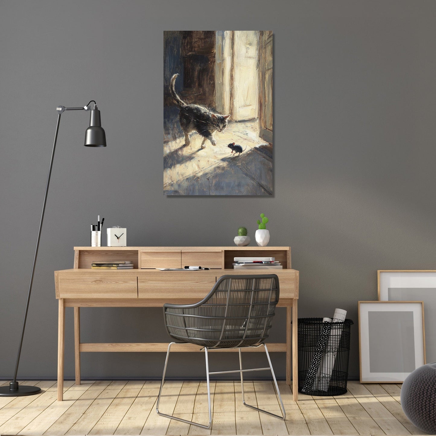 Cat and Mouse Chase Canvas