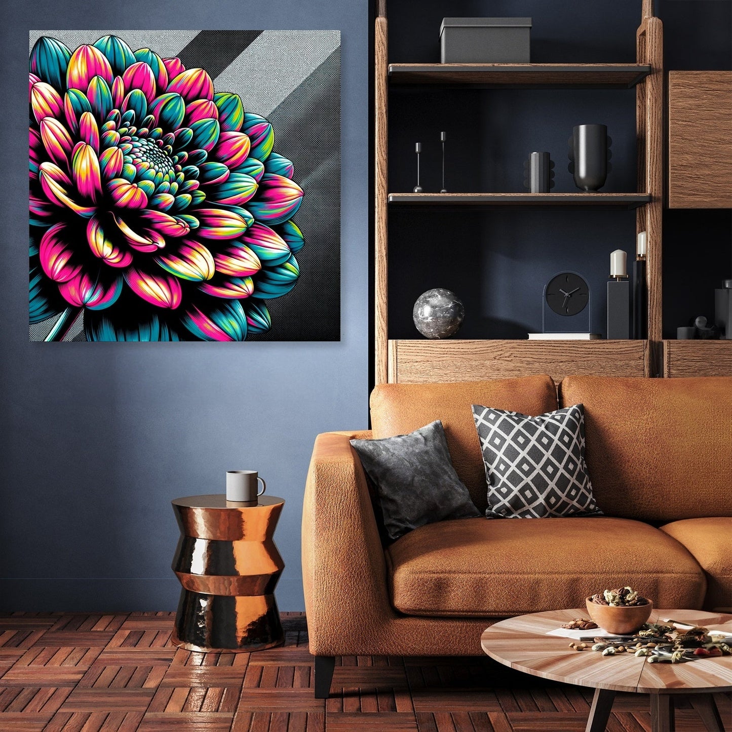 Neon Bloom Essence Canvas
