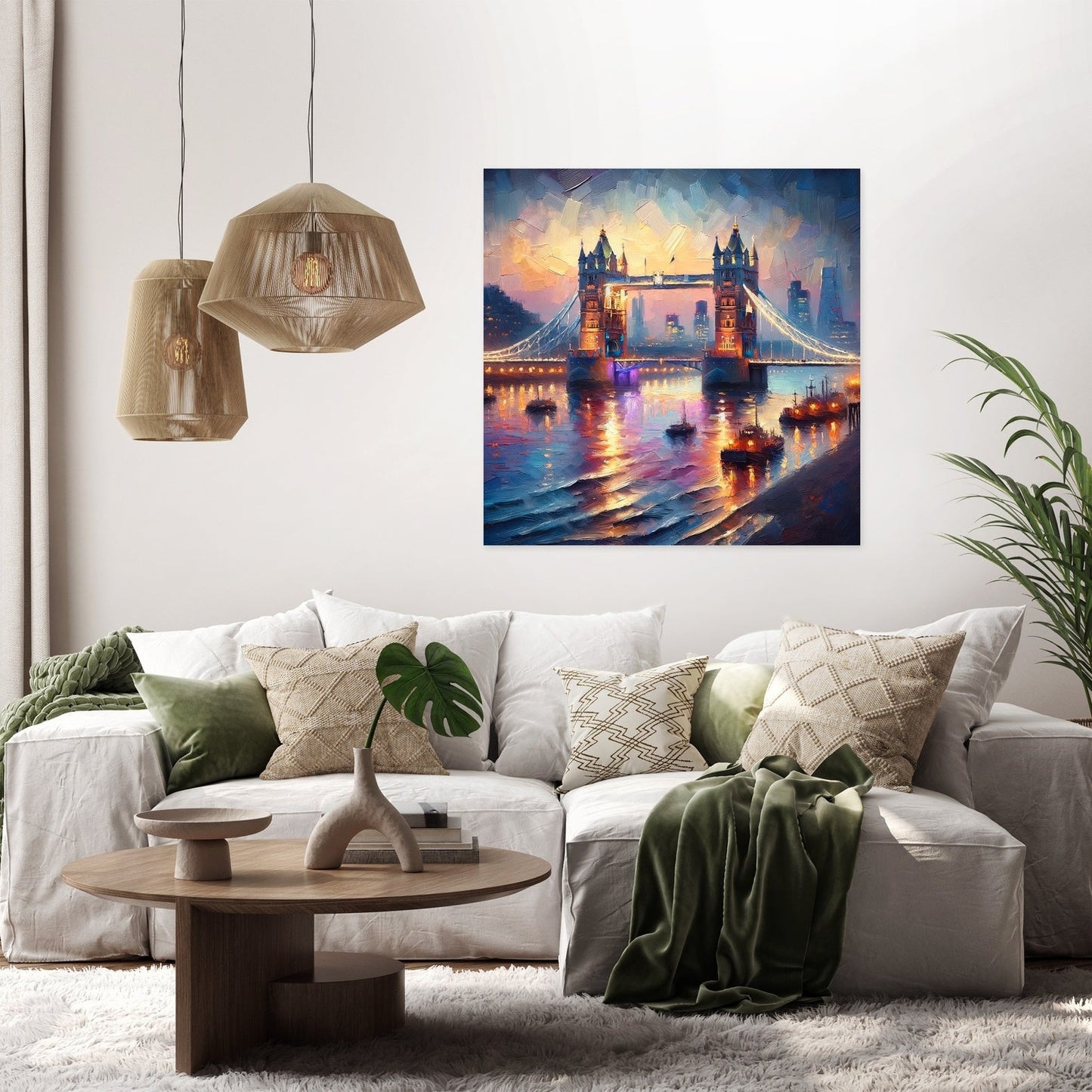 London Tower Bridge Twilight Impression Canvas