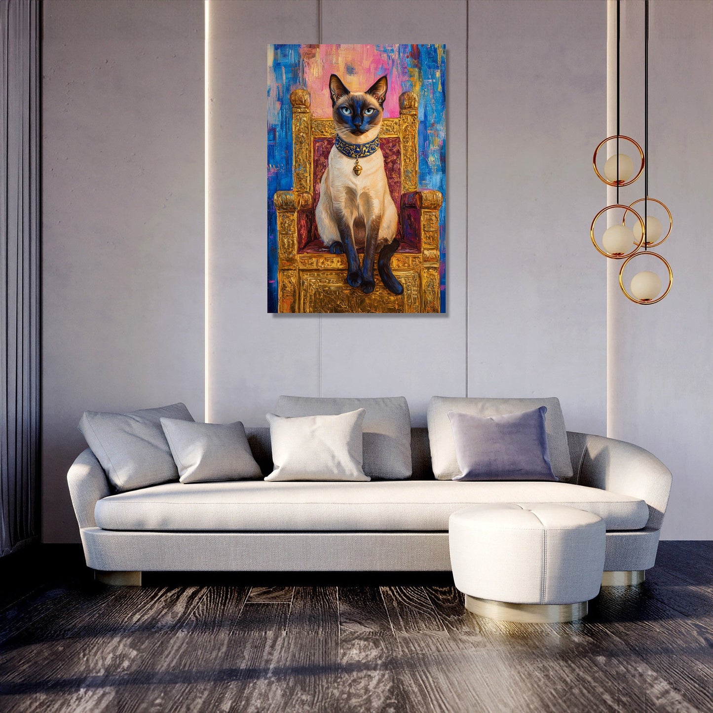 Regal Siamese Cat Canvas
