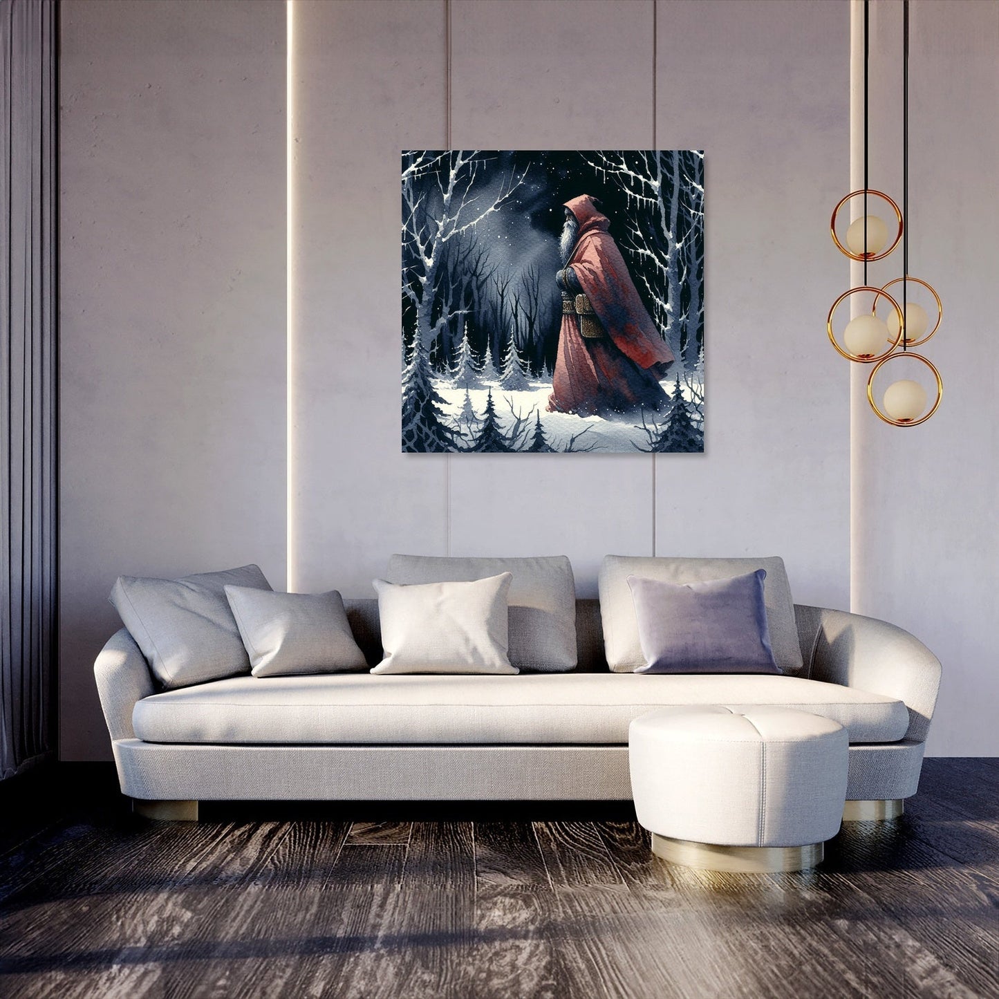 Sombre Santa's Journey Canvas