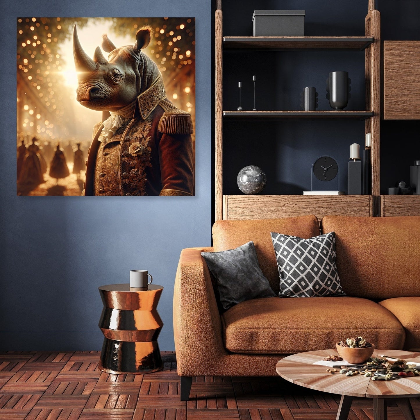 Regal Rhinoceros Royalty Canvas