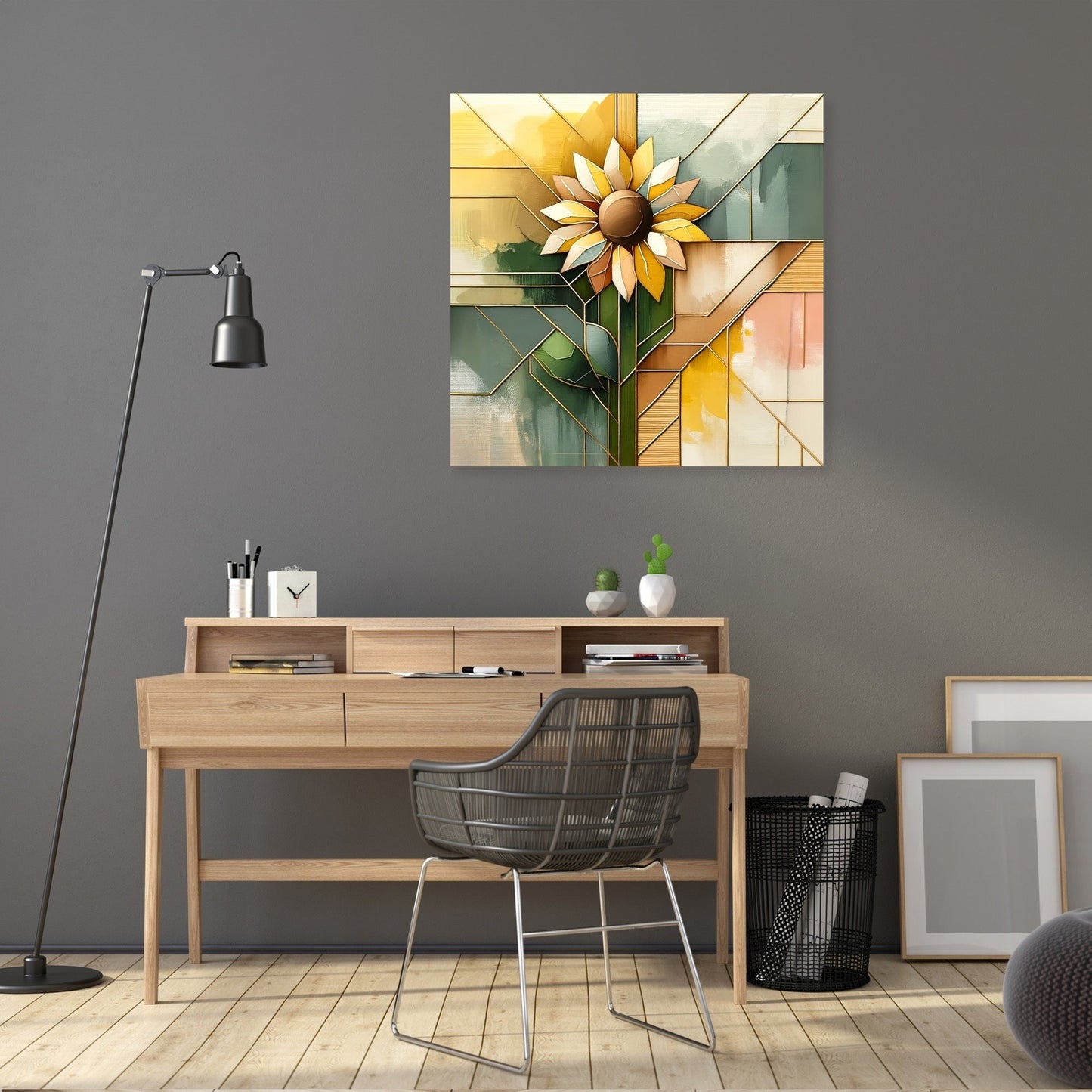Kintsugi Sunflower Canvas