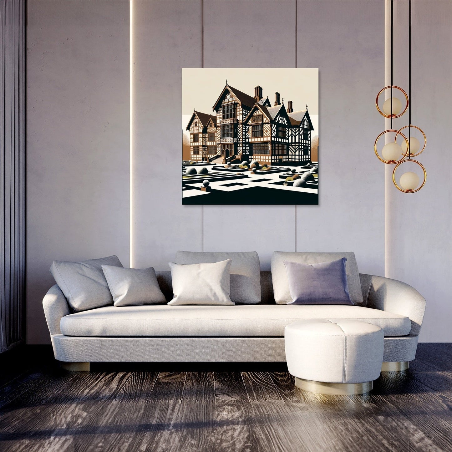 Liverpool Speke Hall Minimalist Harmony Canvas
