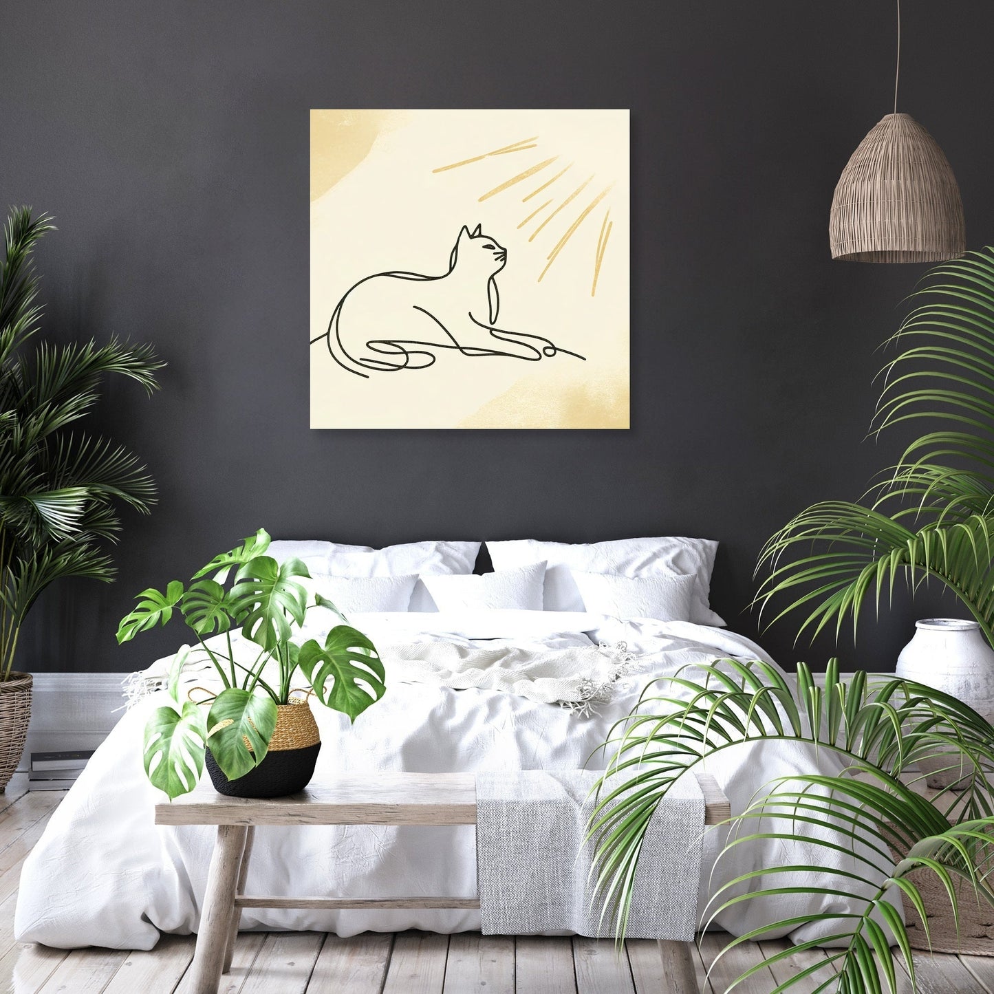 Sunlit Cat Canvas