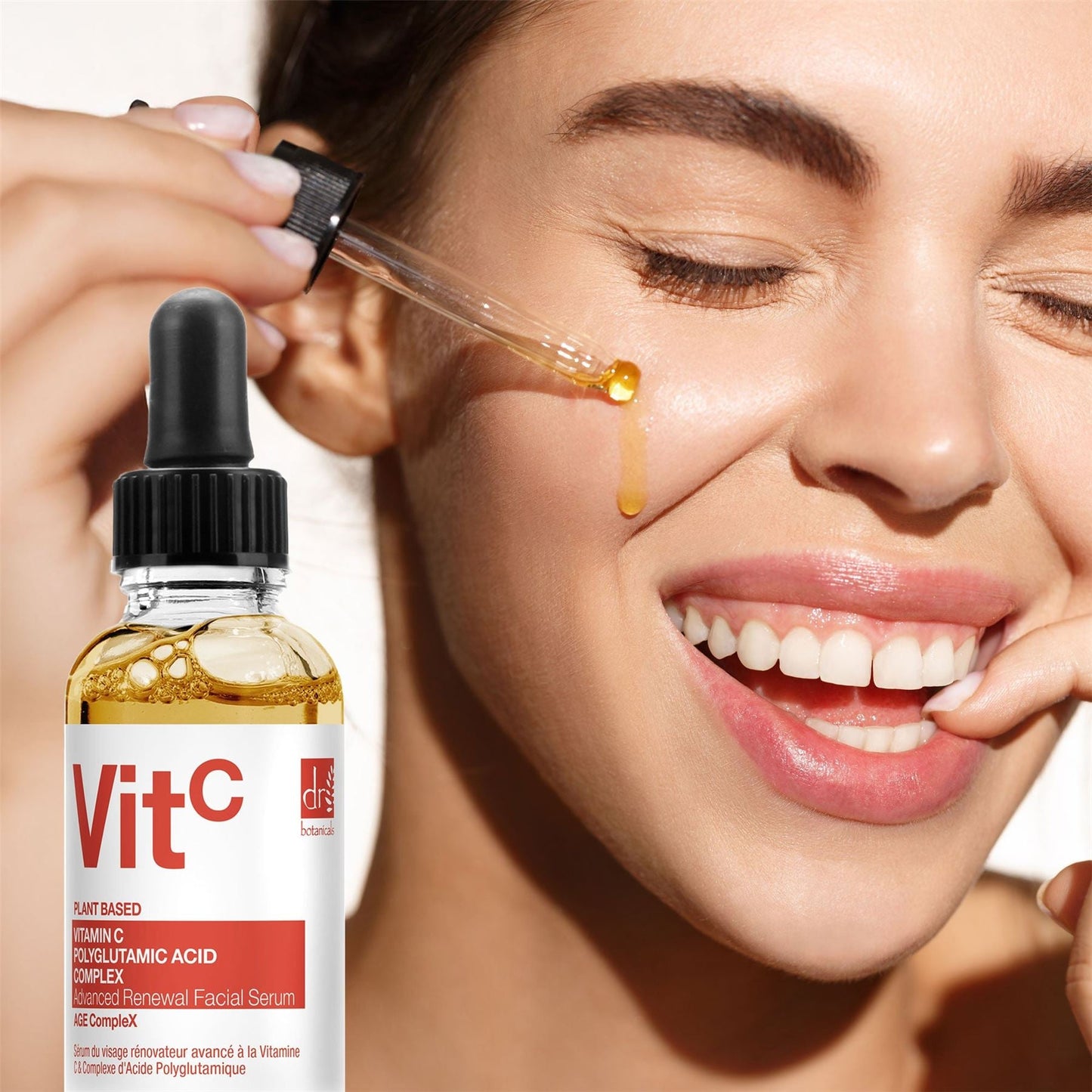 3% Vitamin C, 1% Polyglutamic Acid Complex Brightening Facial Serum 30ml