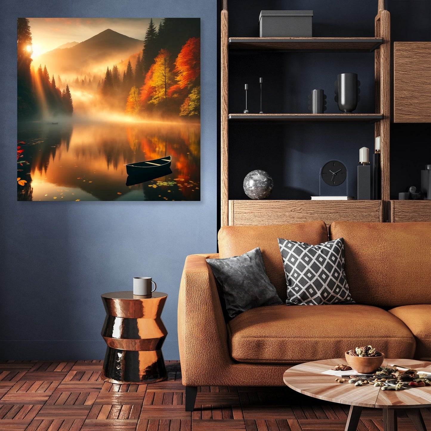 Autumn Dawn Mist Canvas