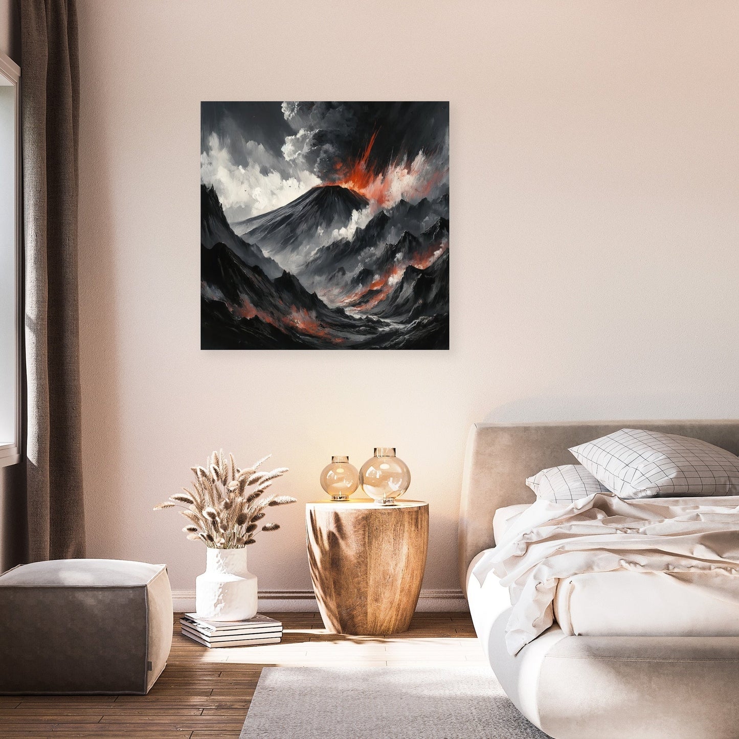 Etna's Fiery Abstract Canvas