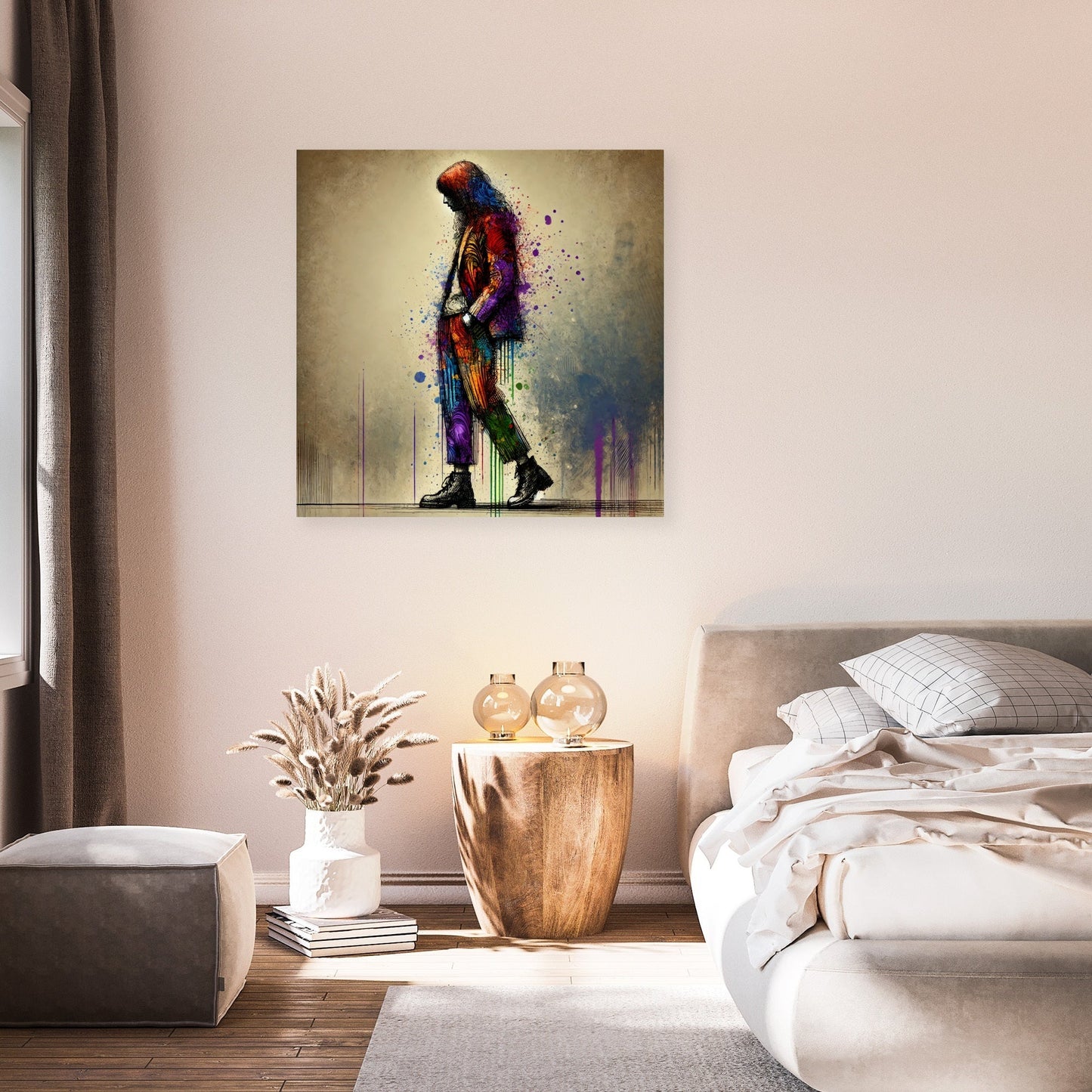 Vibrant Silhouette Art Canvas