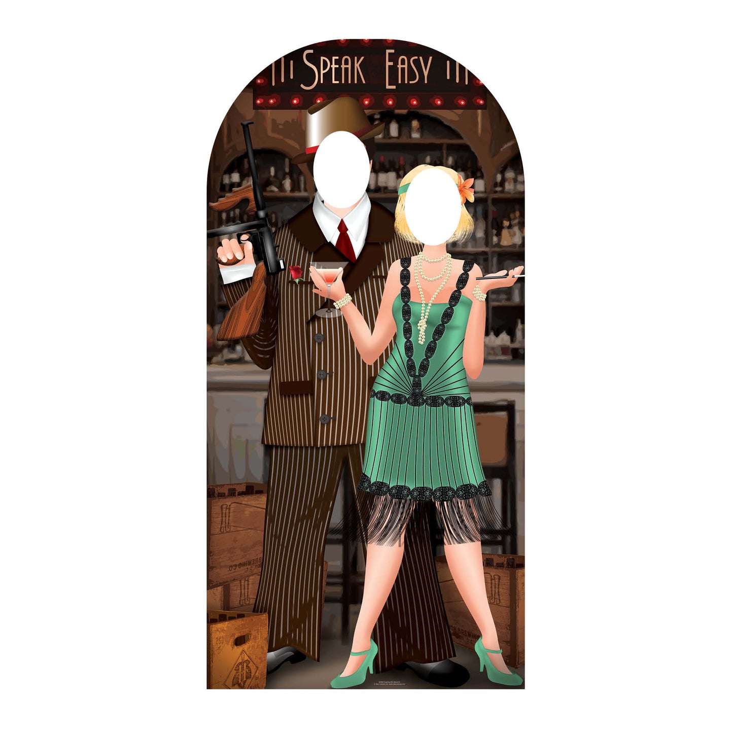 SC682 Roaring 20's Stand In Cardboard Cutout Height 191cm