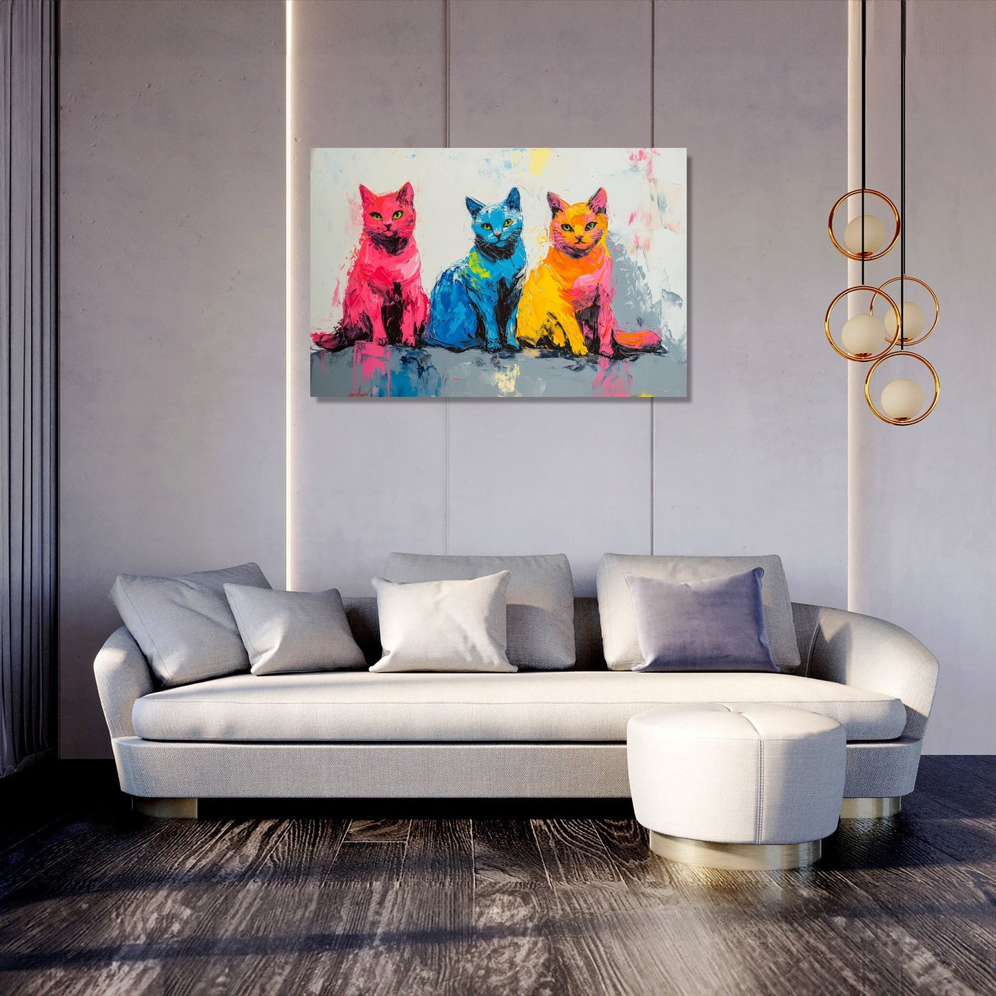 Whiskered Trio Canvas
