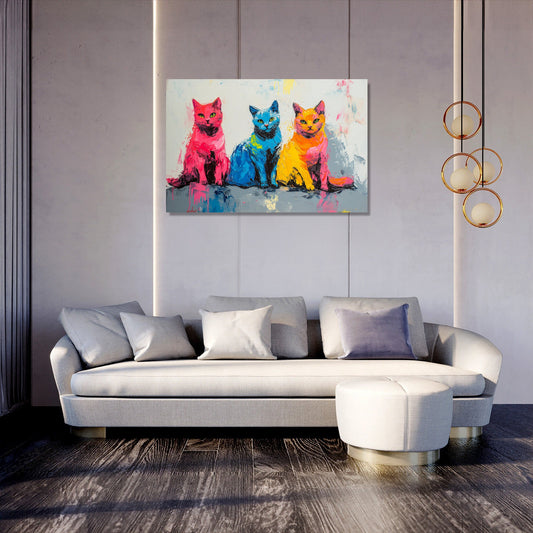 Whiskered Trio Canvas