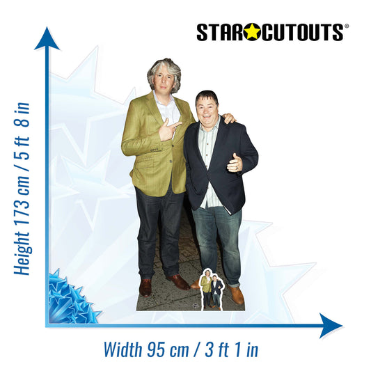 CS683 Edd China and Mike Brewer Height 173cm Lifesize Cardboard Cut Out With Mini