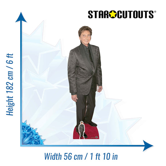 CS684 Barry Manilow Height 182cm Lifesize Cardboard Cut Out With Mini