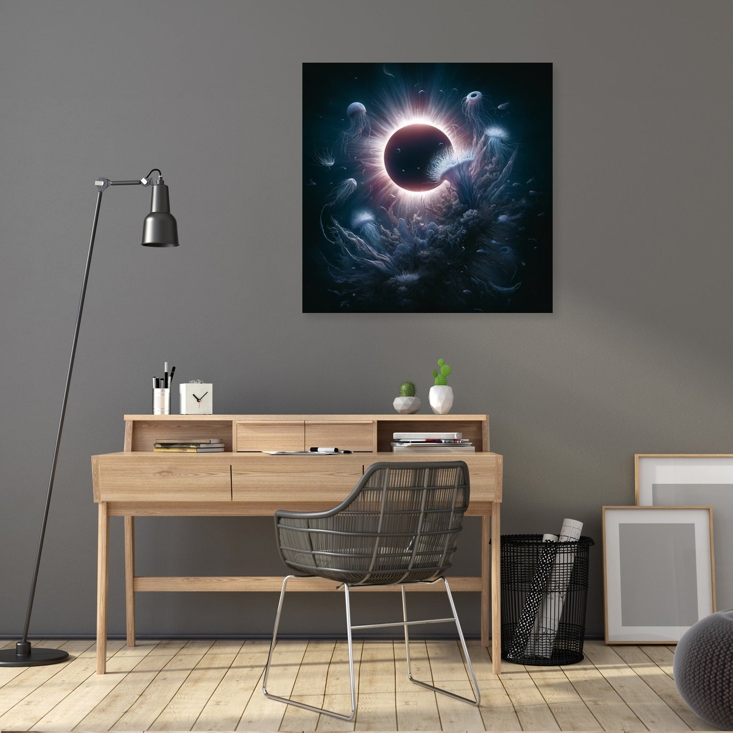 Eclipse Under the Sea Canvas