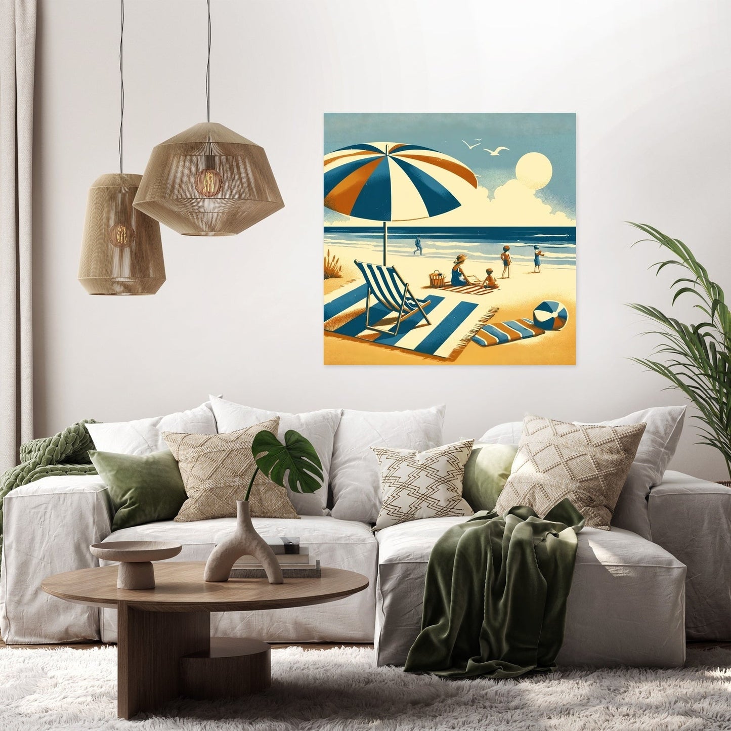 Vintage Beach Day Canvas