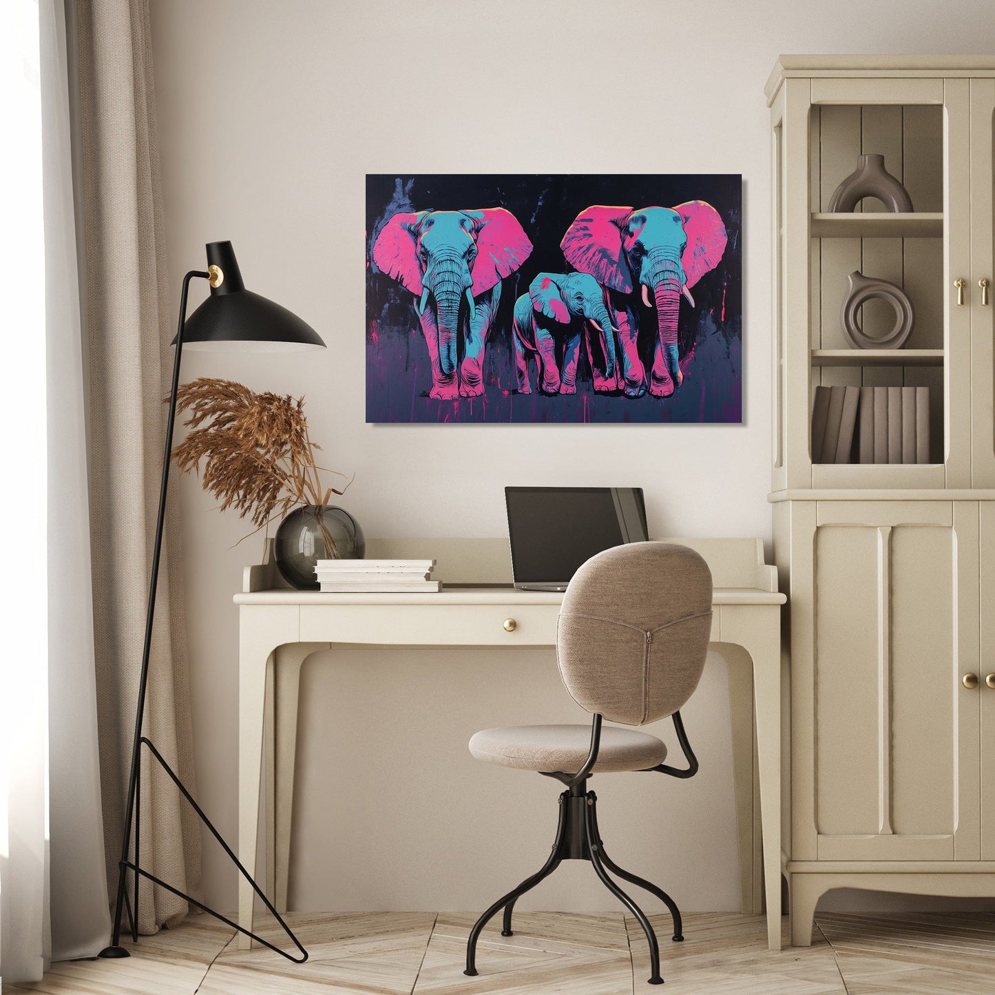 Elephant Family Harmony Canvas