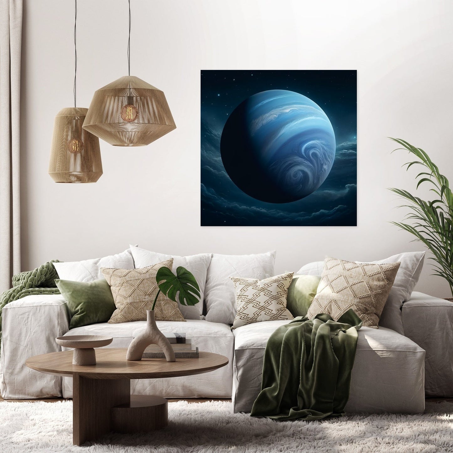 Neptune's Cosmic Majesty Canvas