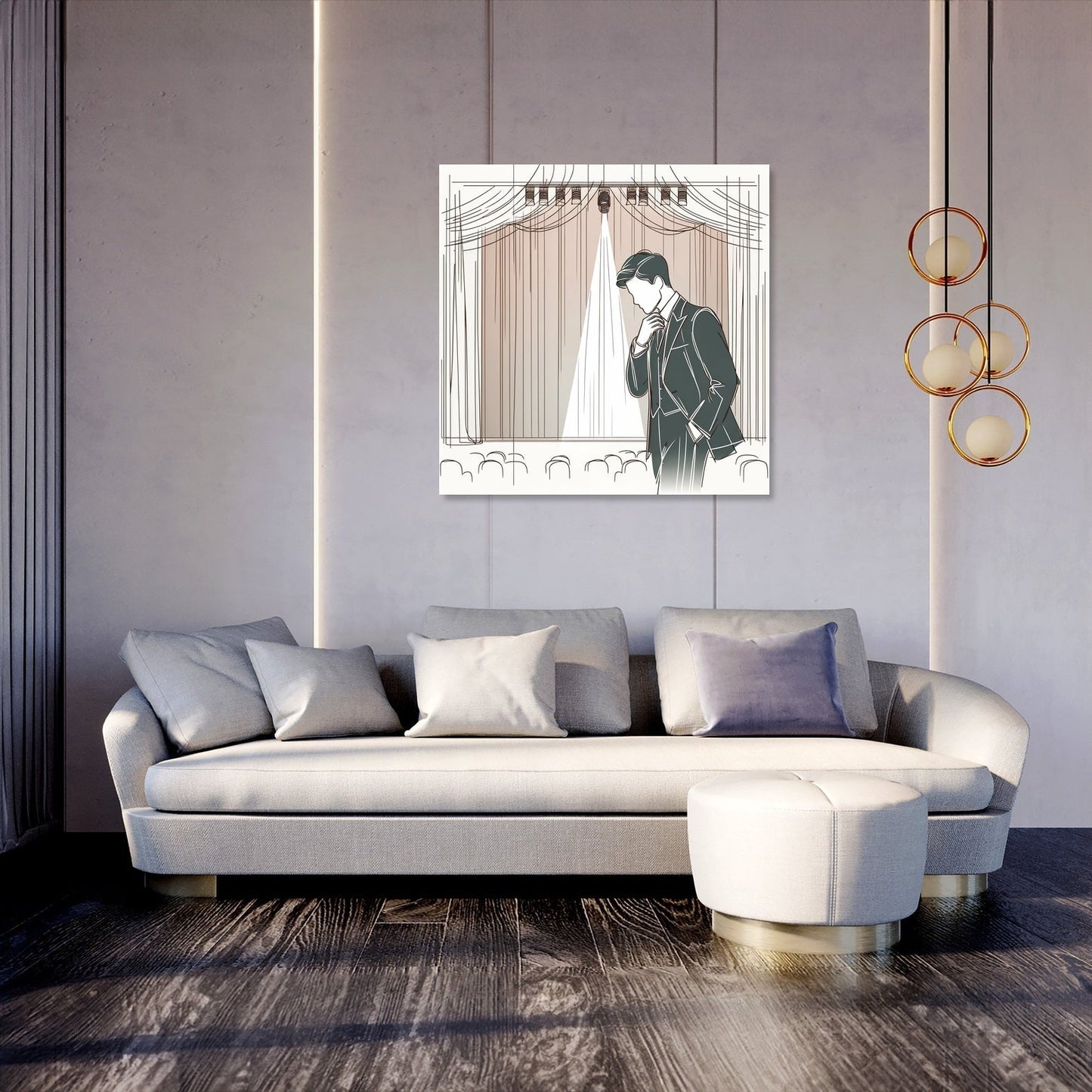 Dramatic Stage Performance Canvas