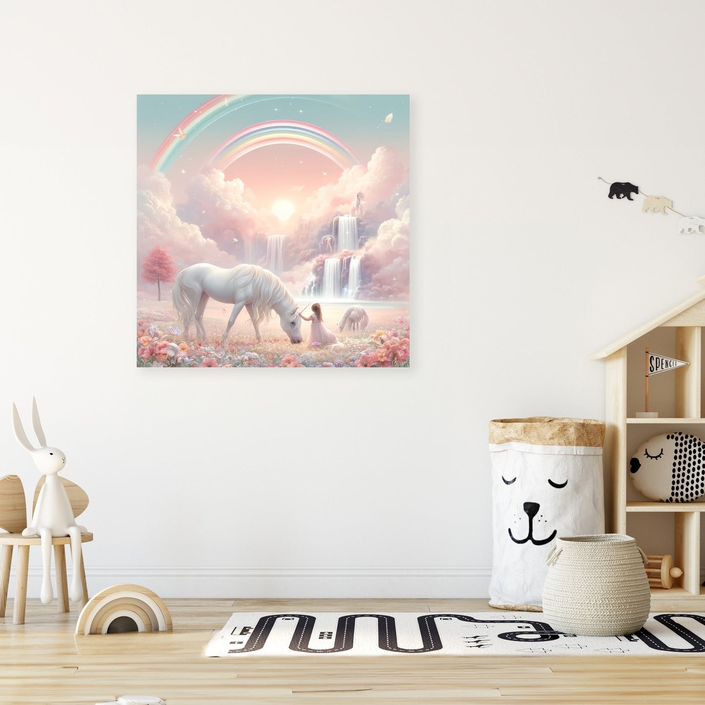 Enchanted Unicorn Meadow Canvas