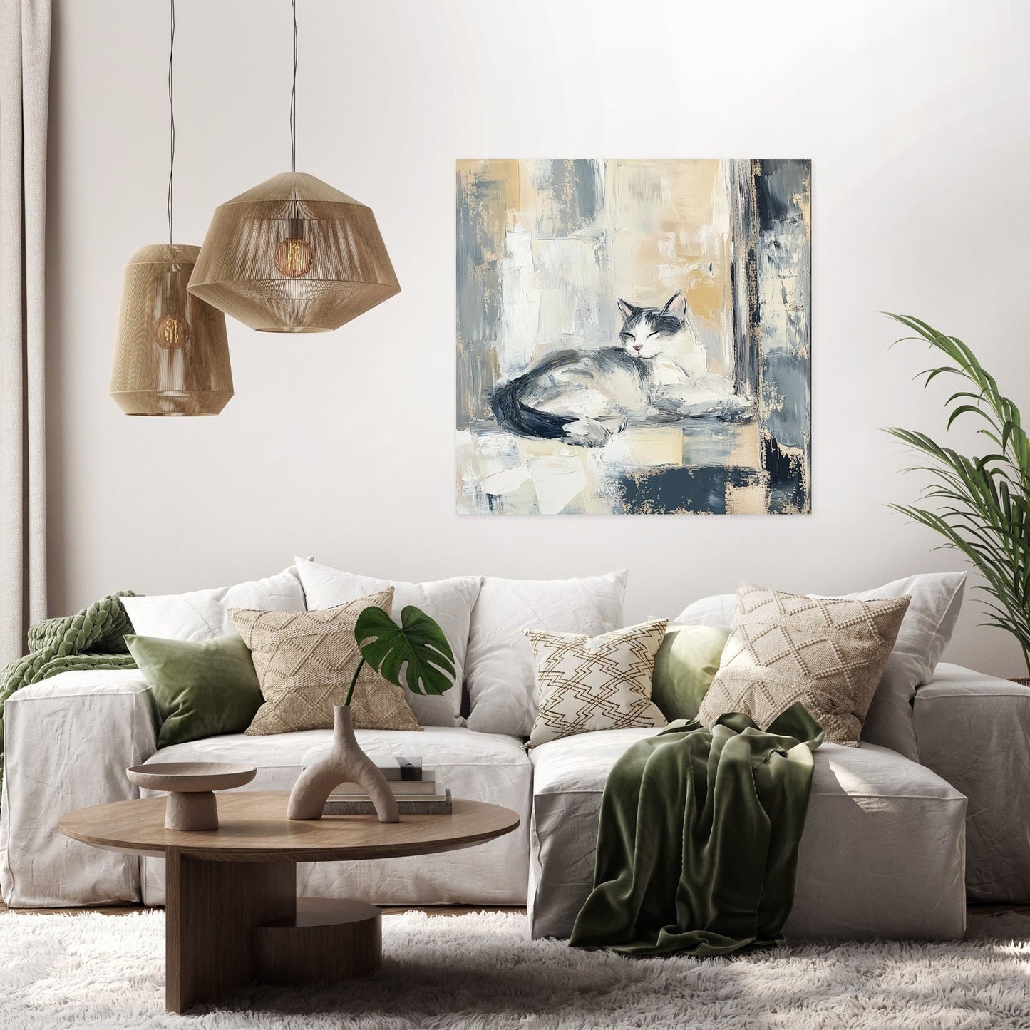 Lounging Feline Canvas