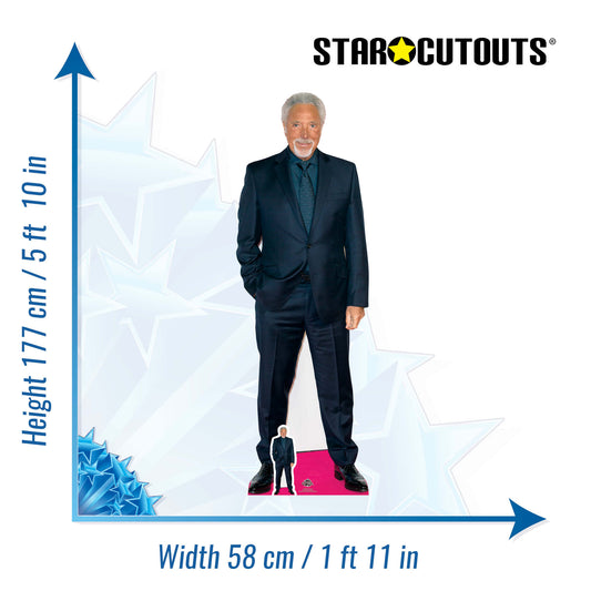 CS689 Tom Jones Height 177cm Lifesize Cardboard Cutout With Mini