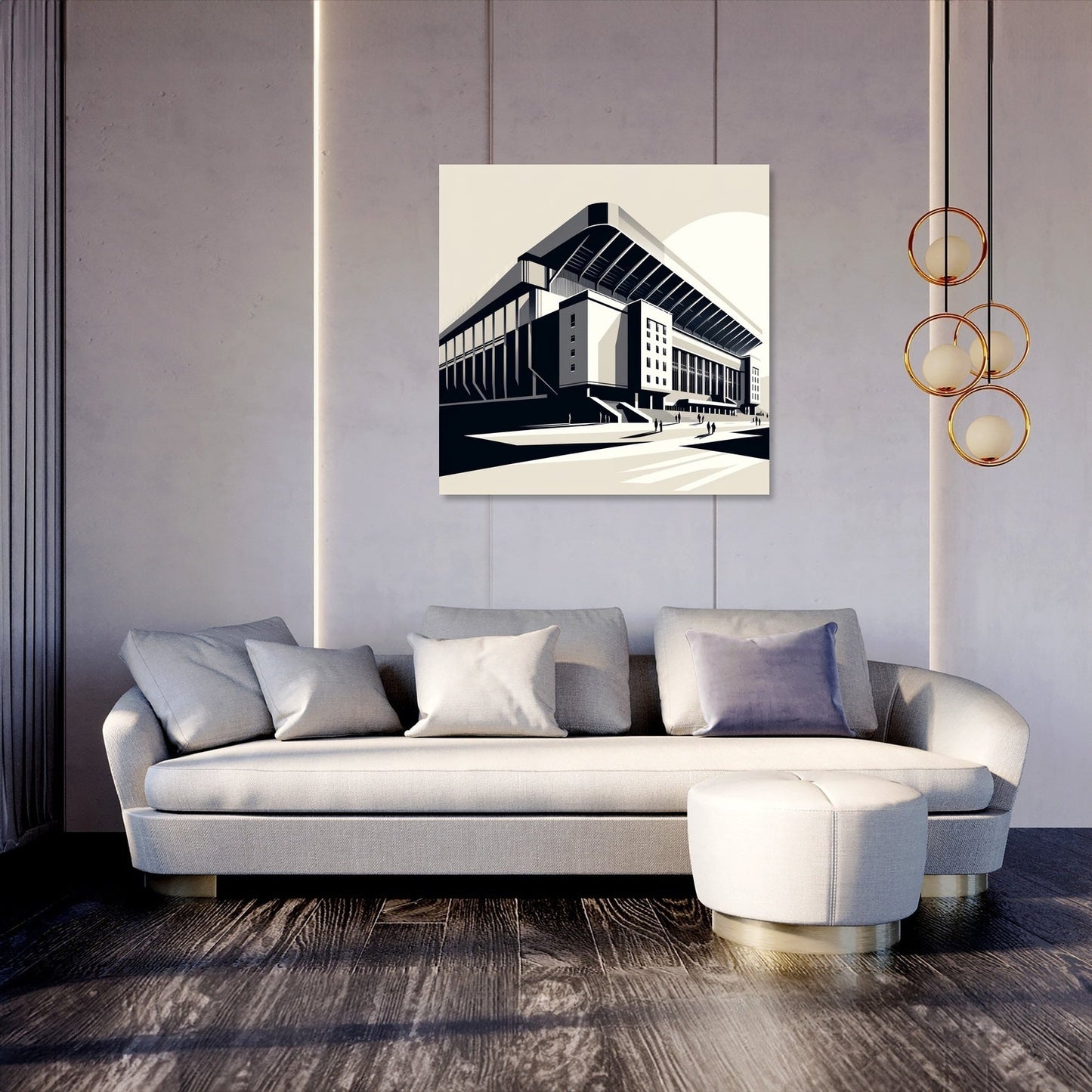 Modernist Anfield Stadium Liverpool Canvas