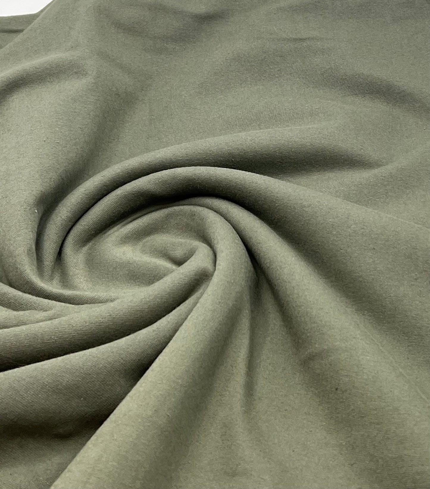 **SALE** Khaki Green Cotton Stretch Jersey 200 GSM 95/5 Lycra 4 Way Stretch