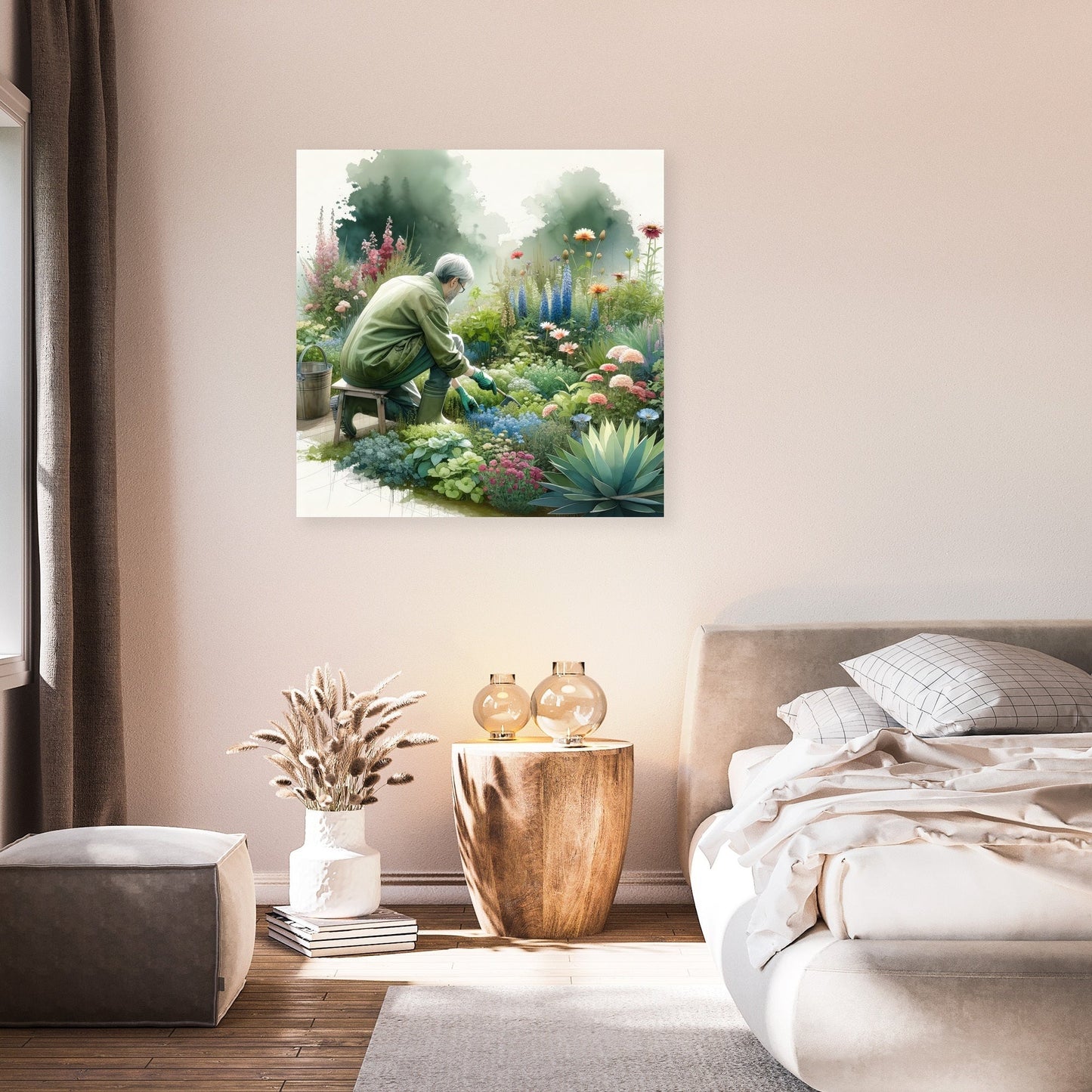 Serene Gardening Canvas