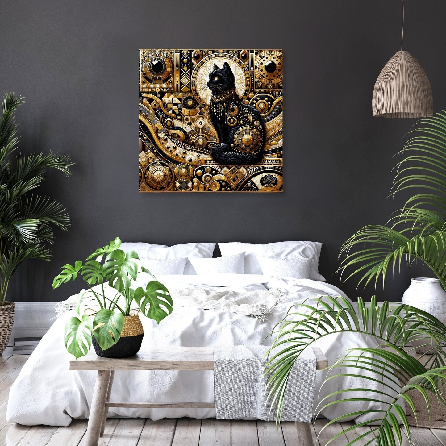 Majesty in Monochrome Canvas