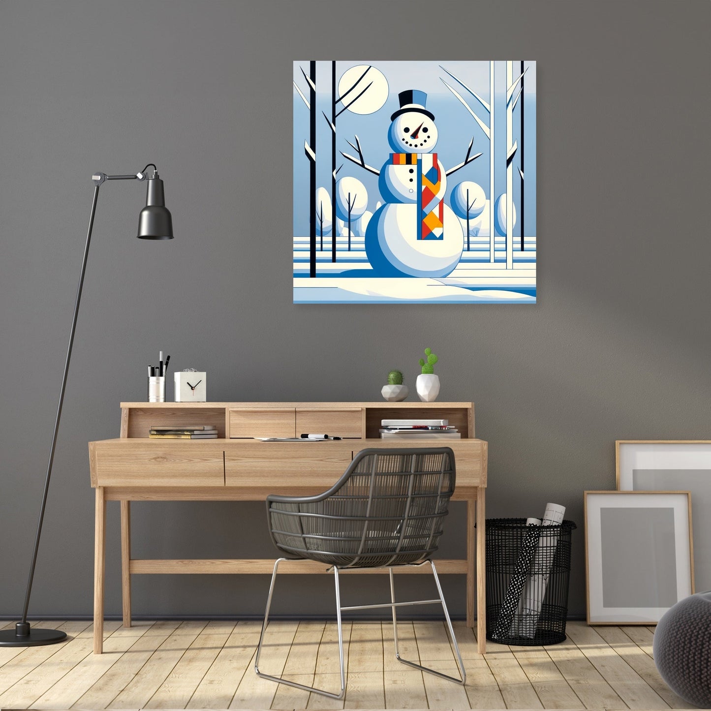 Geometric Winter Canvas