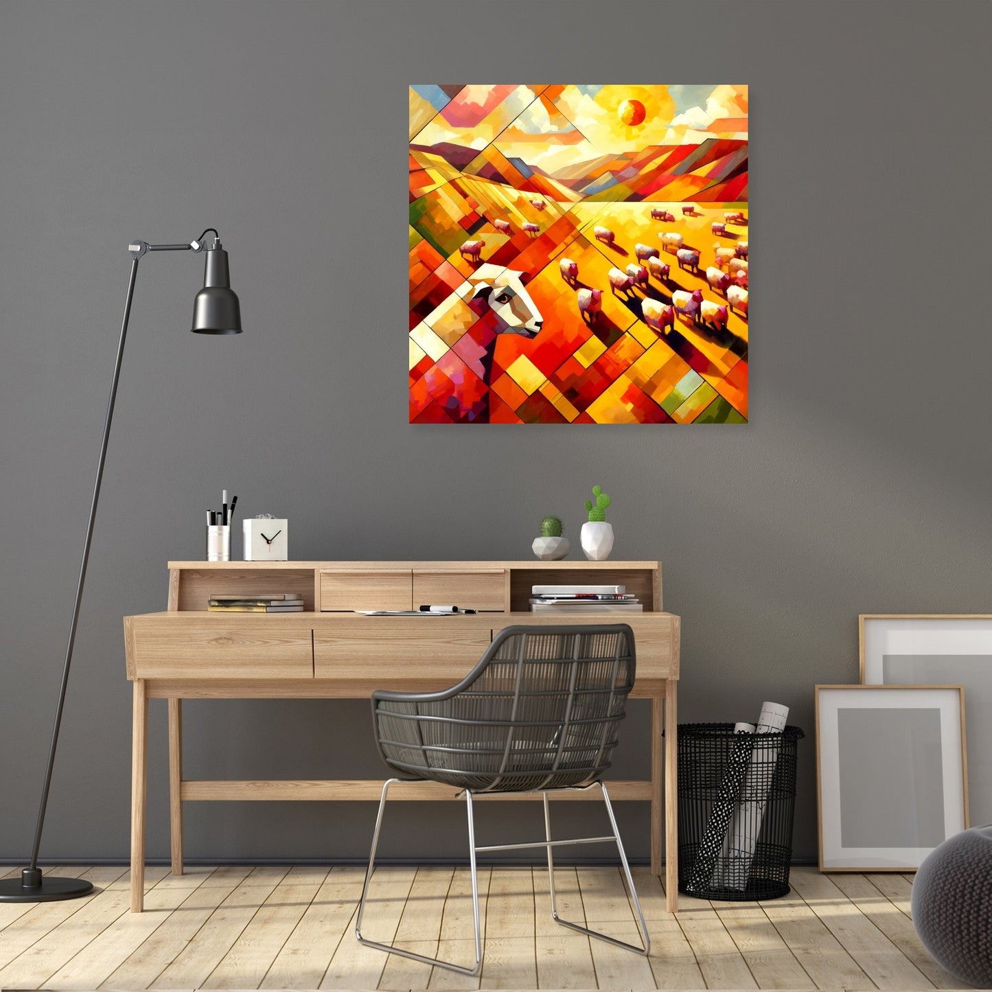 Midday Mosaic Sheep Canvas