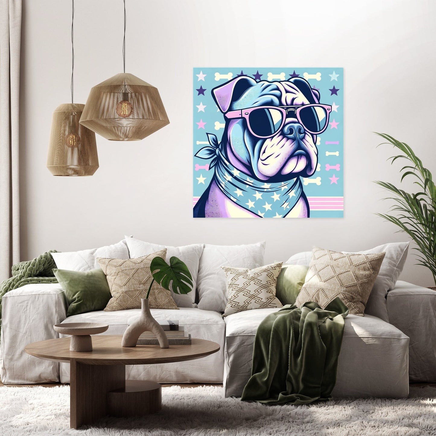 Cool Bulldog Canvas