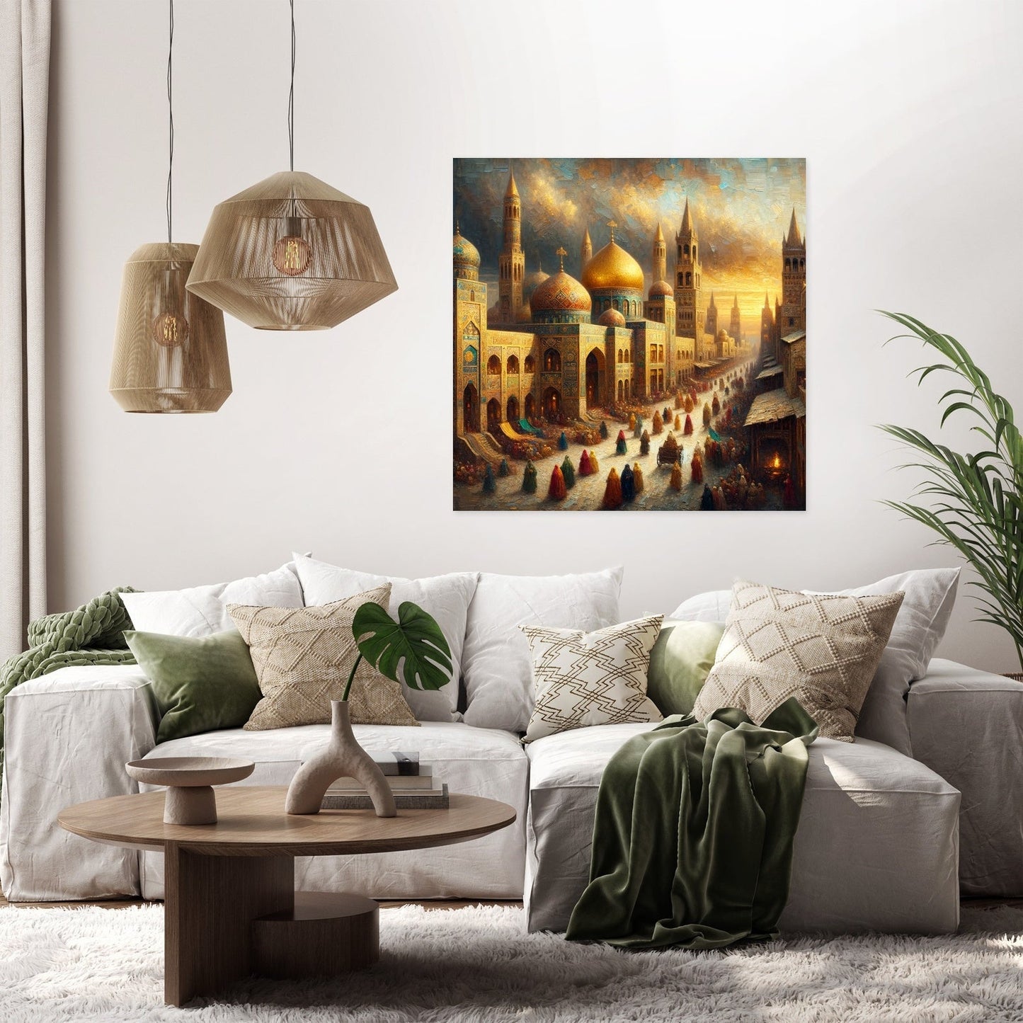 Golden City Splendor Canvas
