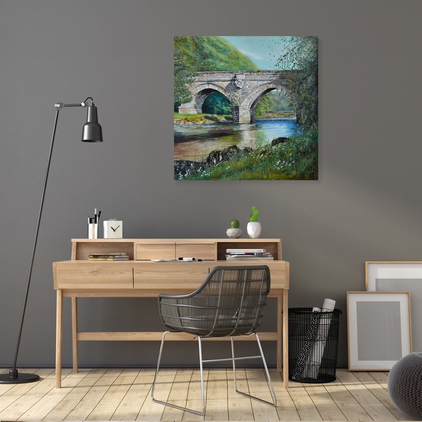 River Wharfe Stonework Canvas