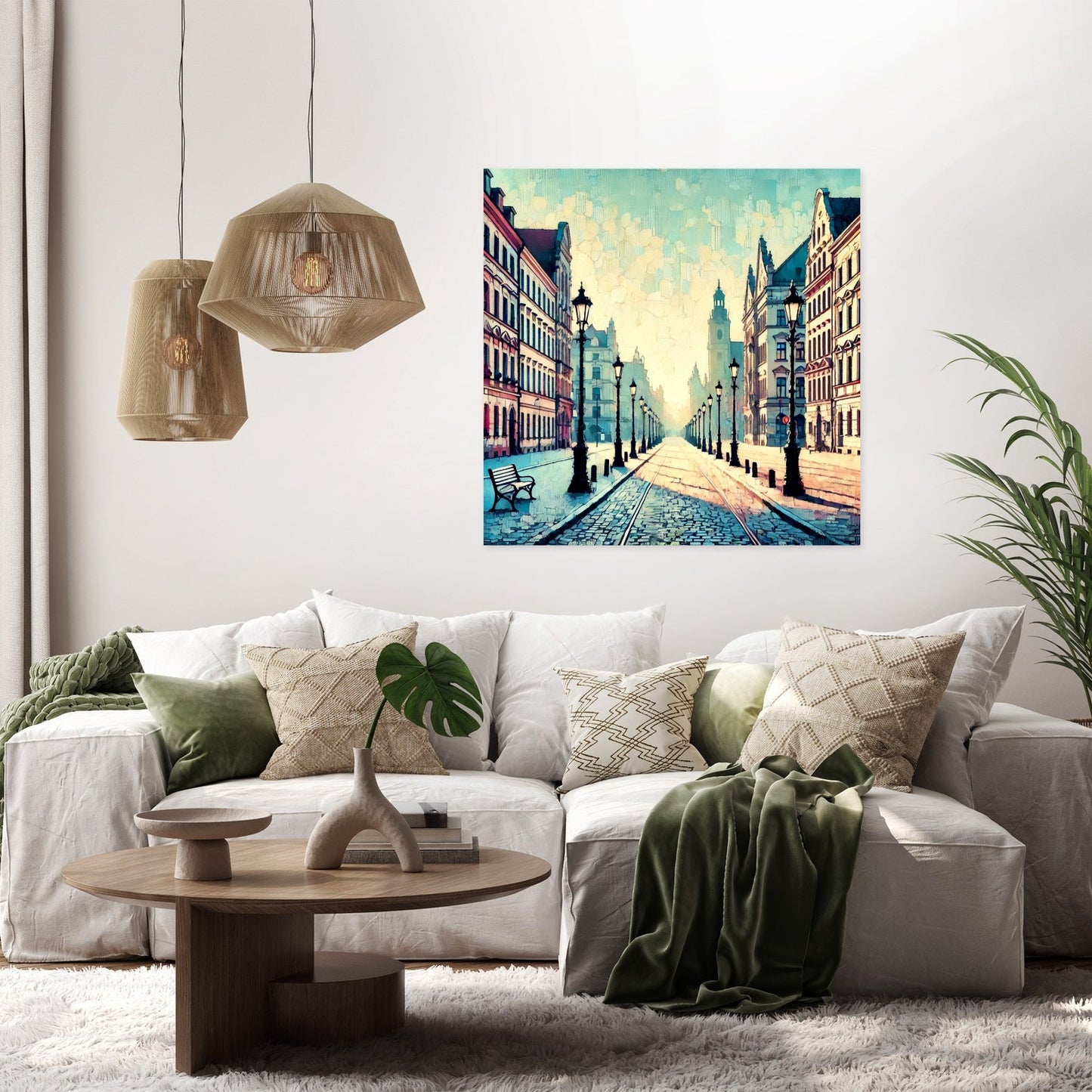 Serene Morning Old Town Canvas
