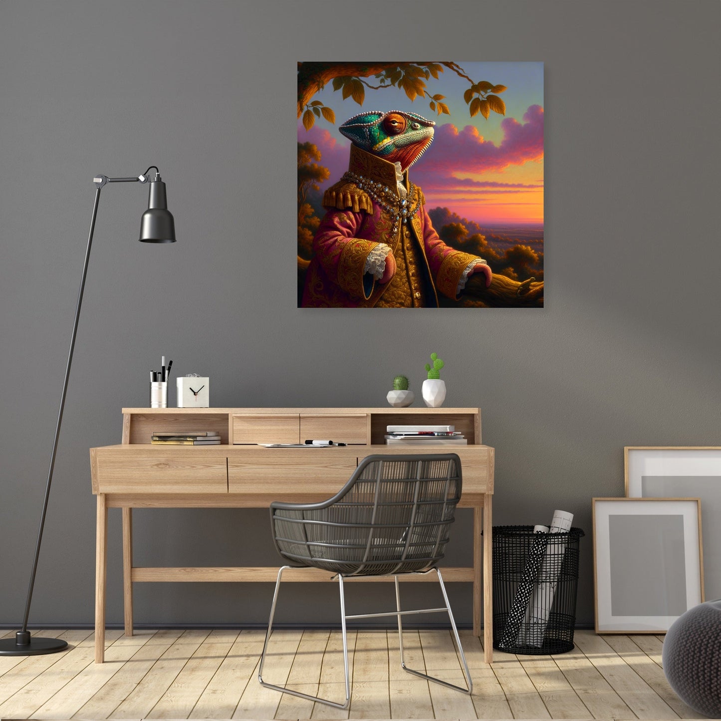 Regal Chameleon Dusk Canvas