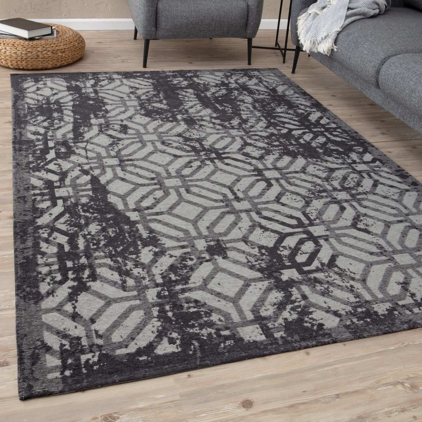 Washable Rug Carina Black | 6930B