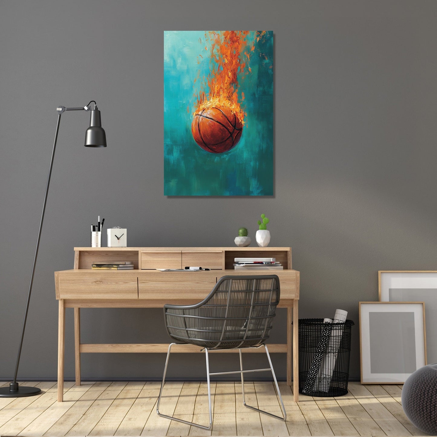 Flaming Hoop Dream Canvas