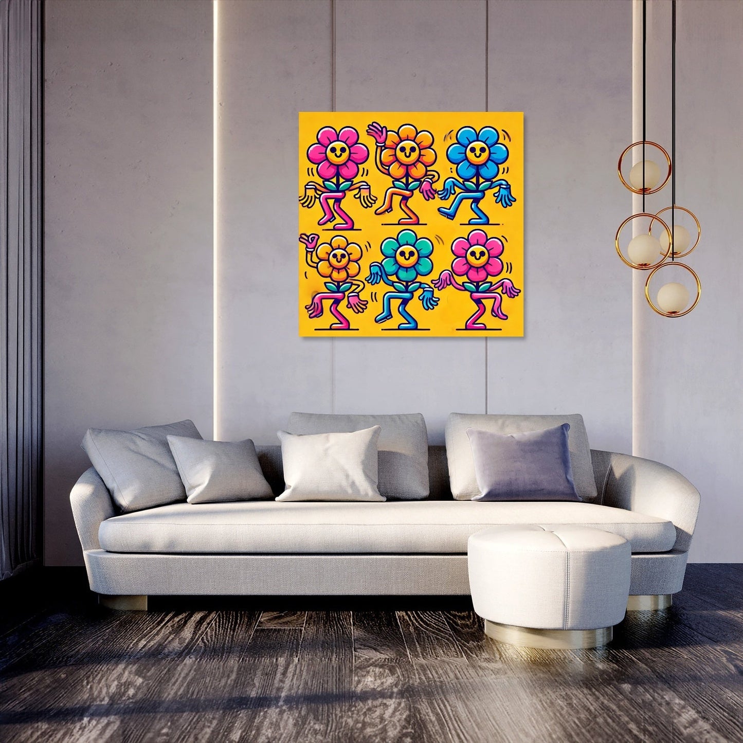 Playful Flowers Canvas