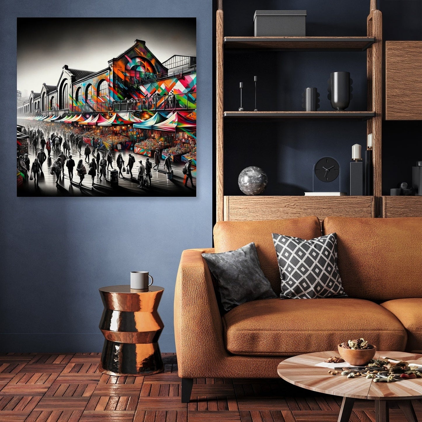 London Camden Market Modernist Fusion Canvas