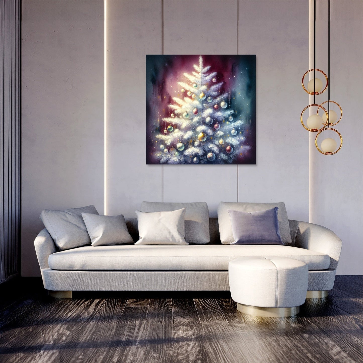 Melancholic Christmas Serenity Canvas